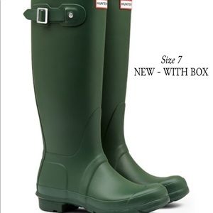 Hunter Boots - Tall Matte Green